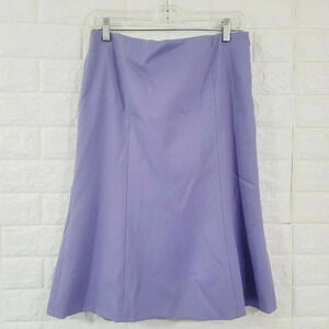 NWT Valentino Roma Women's A-Line Skirt Side Zip Solid Blue Size 42